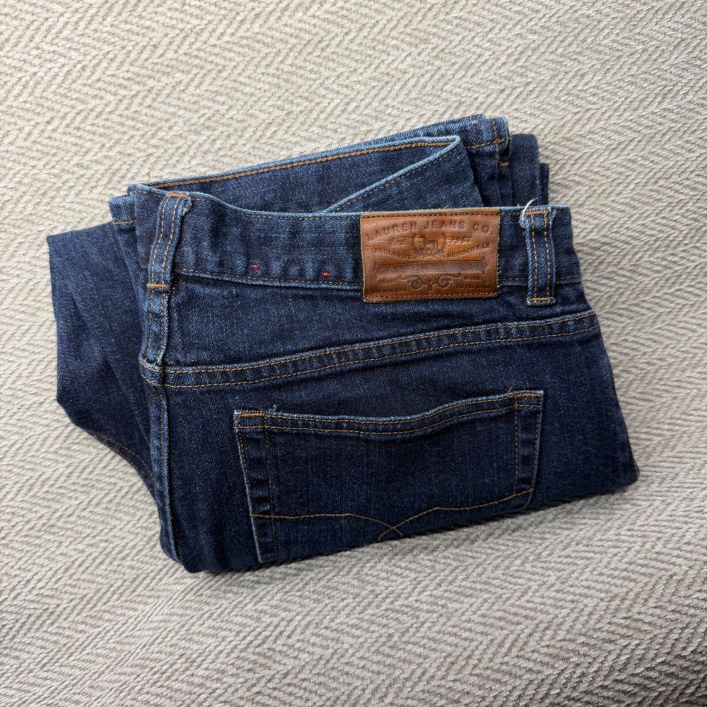 Lauren Ralph Lauren Jeans 10 Dark Wash Cotton Blend Classic Midcalf Capris